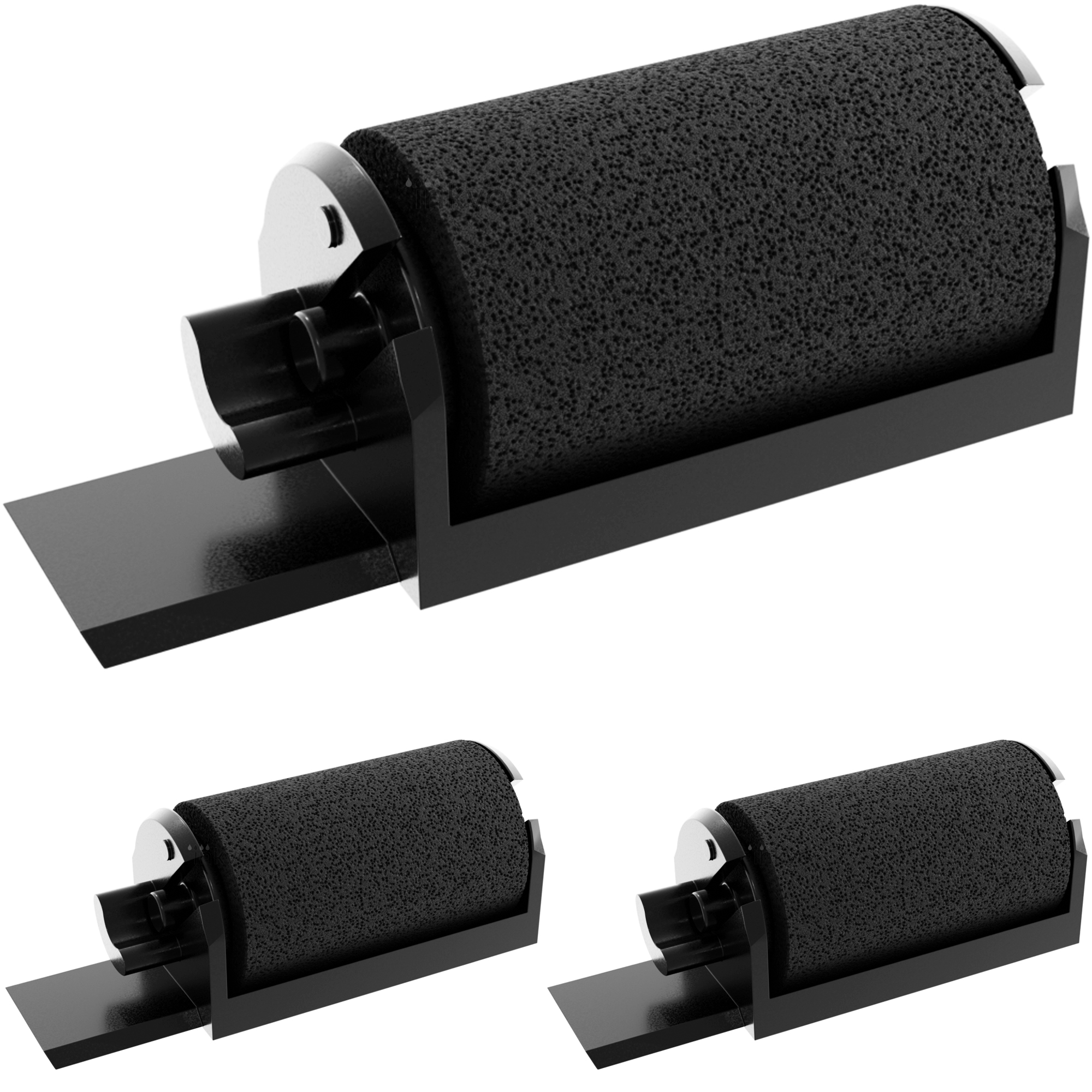 Inkvo IR40 Ink Roller, Black, 3 Pack product photo 1