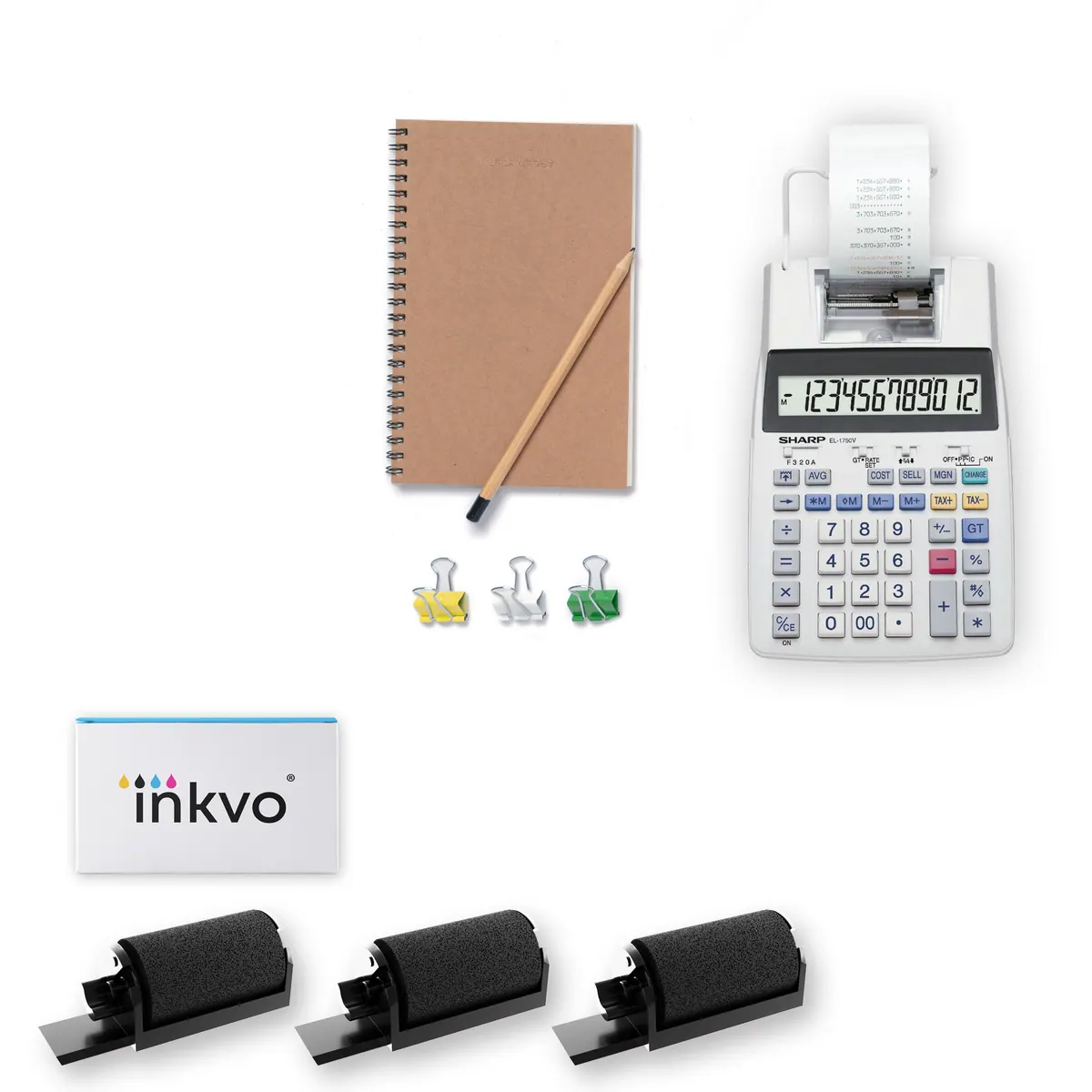 Inkvo IR40 Ink Roller, Black, 3 Pack product photo 5