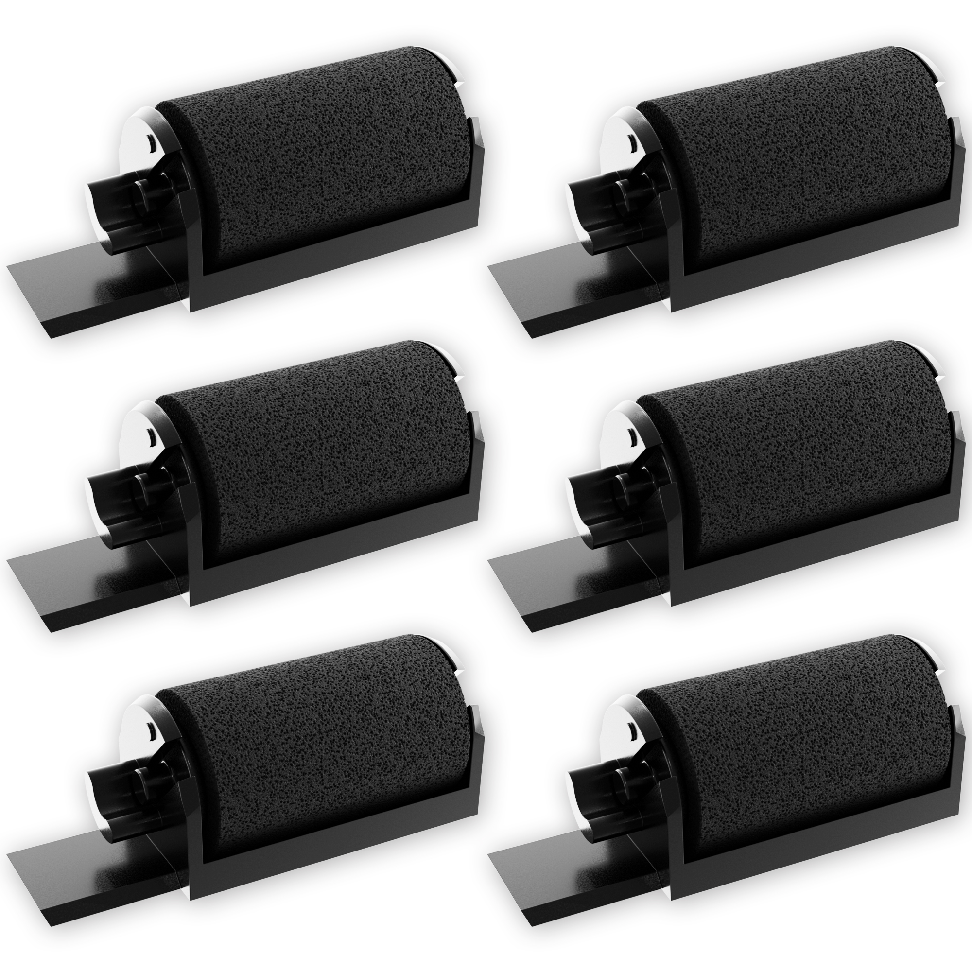 Inkvo IR40 Ink Roller, Black, 6 Pack product photo 1