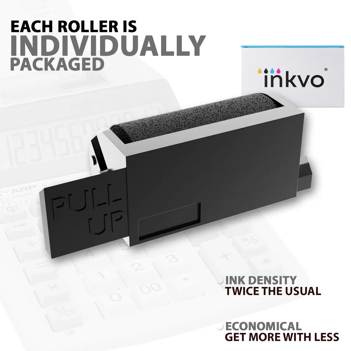 Inkvo IR40 Ink Roller, Black, 6 Pack product photo 4