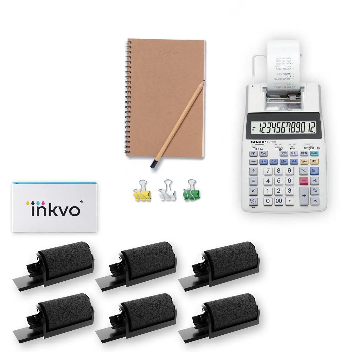 Inkvo IR40 Ink Roller, Black, 6 Pack product photo 5