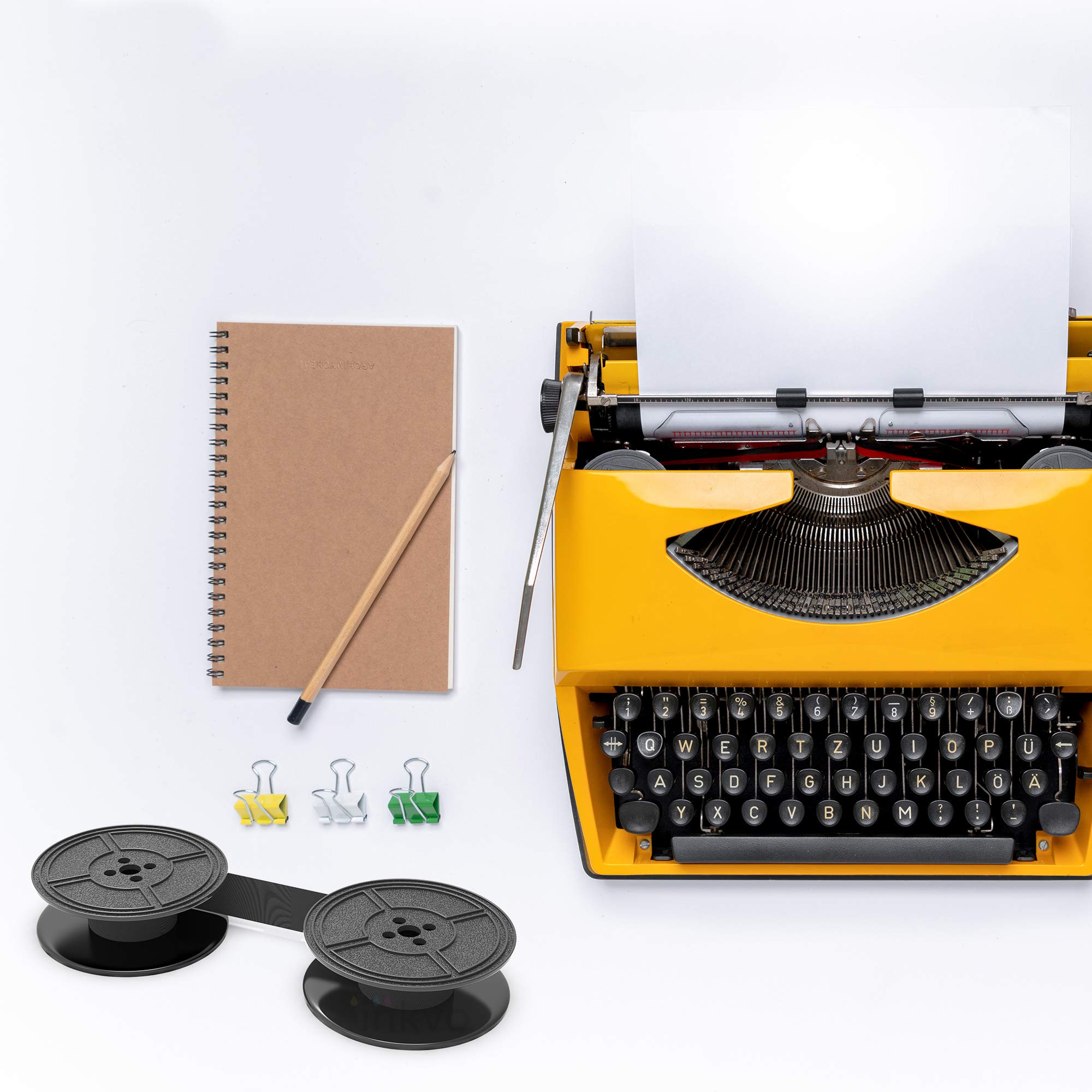 Inkvo Typewriter Ribbon, Twin Spool, Black, One Pack product photo 5