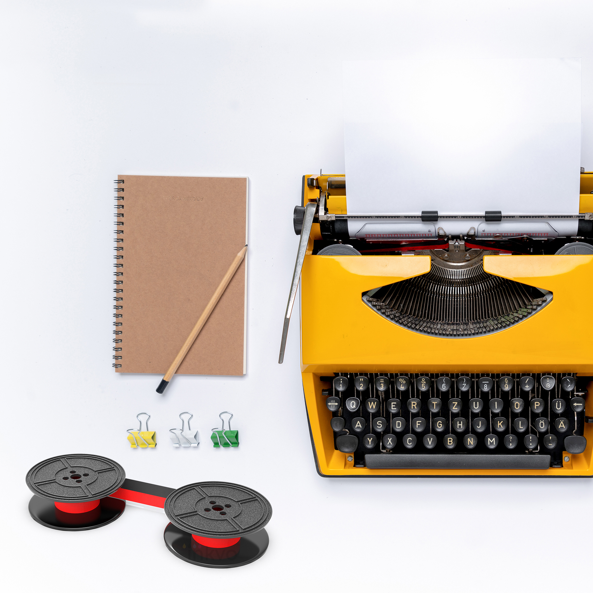 Inkvo Typewriter Ribbon, Twin Spool, Red and Black, One Pack product photo 5