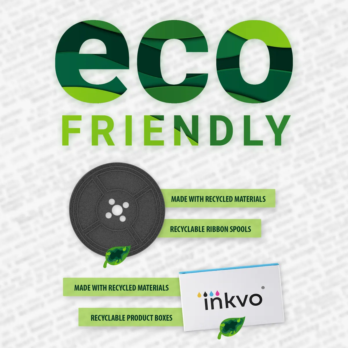 Inkvo Typewriter Ribbon, Twin Spool, Red and Black, One Pack product photo 6