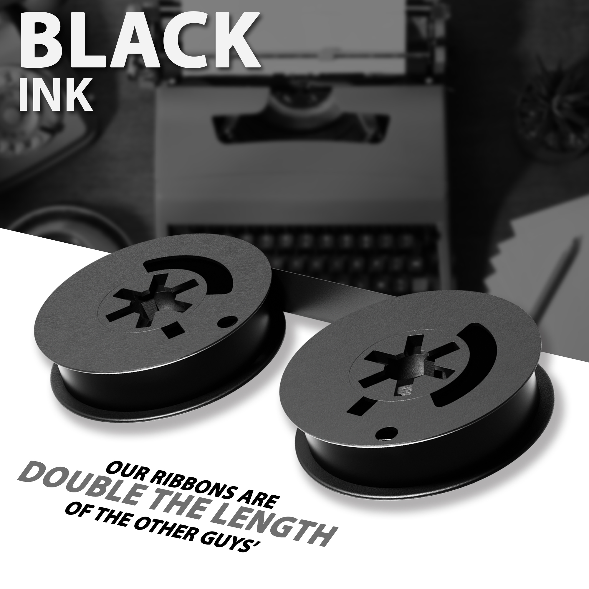 Inkvo Universal Typewriter Ribbon, Twin Spool, Combo Pack product photo 3