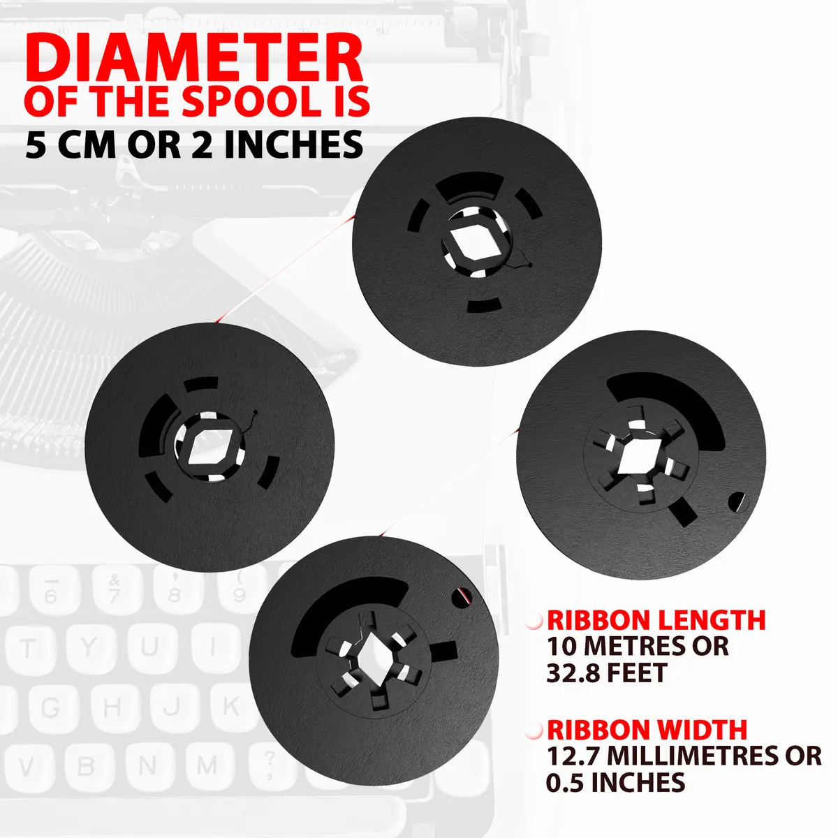 Inkvo Universal Typewriter Ribbon, Twin Spool, Combo Pack product photo 5