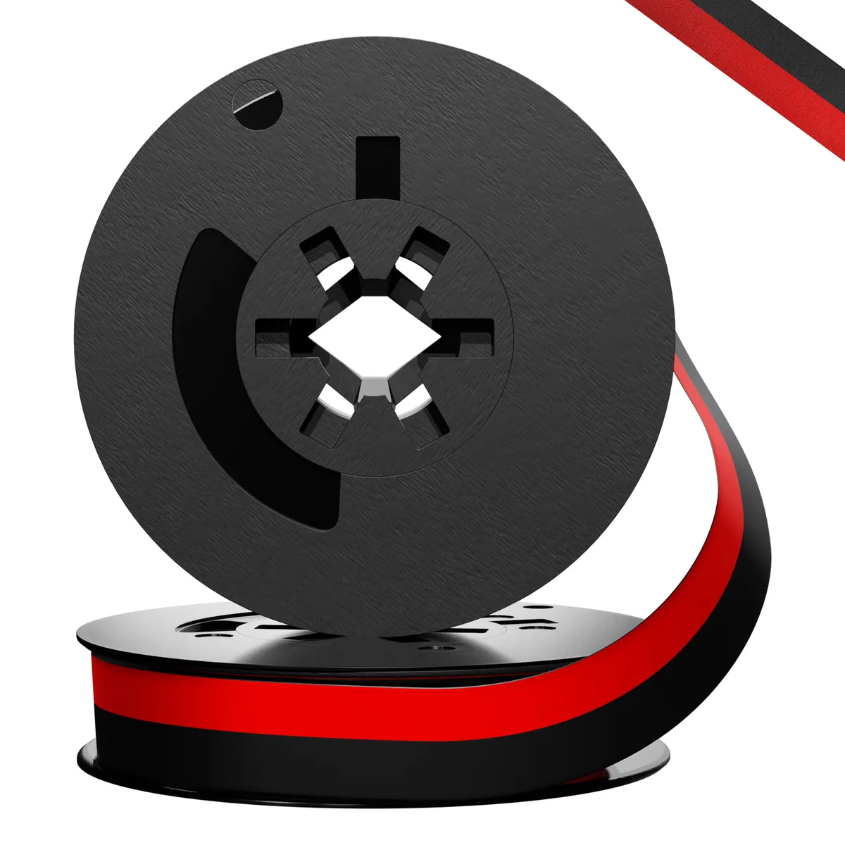 Inkvo Universal Typewriter Ribbon, Twin Spool, Red and Black, One Pack product photo 1