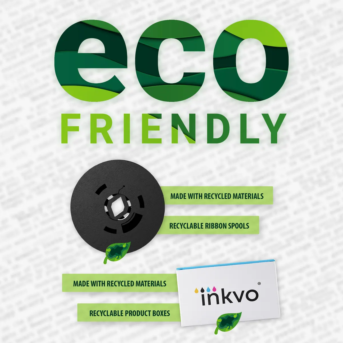 Inkvo Universal Typewriter Ribbon, Twin Spool, Red and Black, One Pack product photo 3