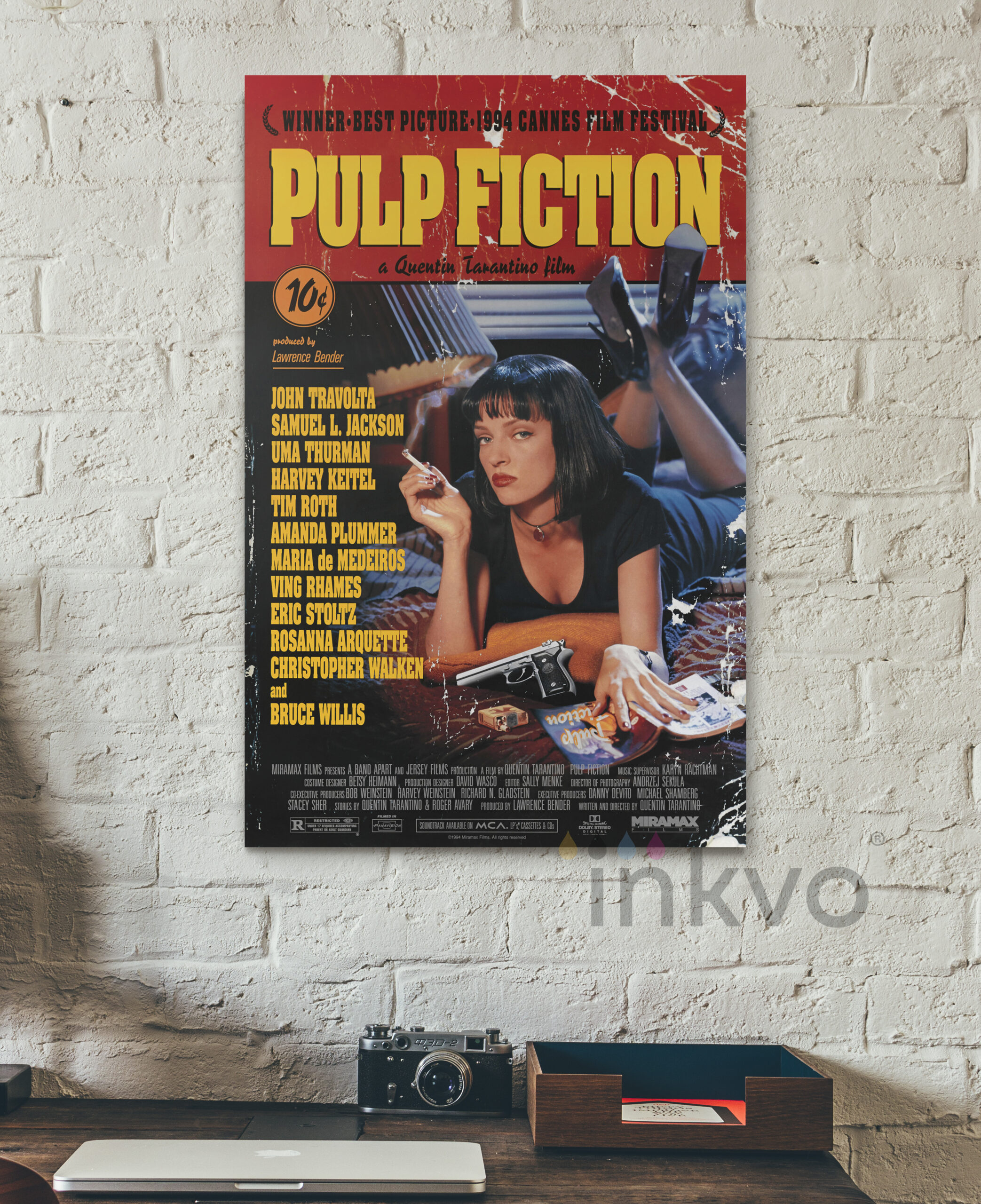 Pulp Fiction Poster Cinema Roll off Canister Tvs 60x40 Movie to Be